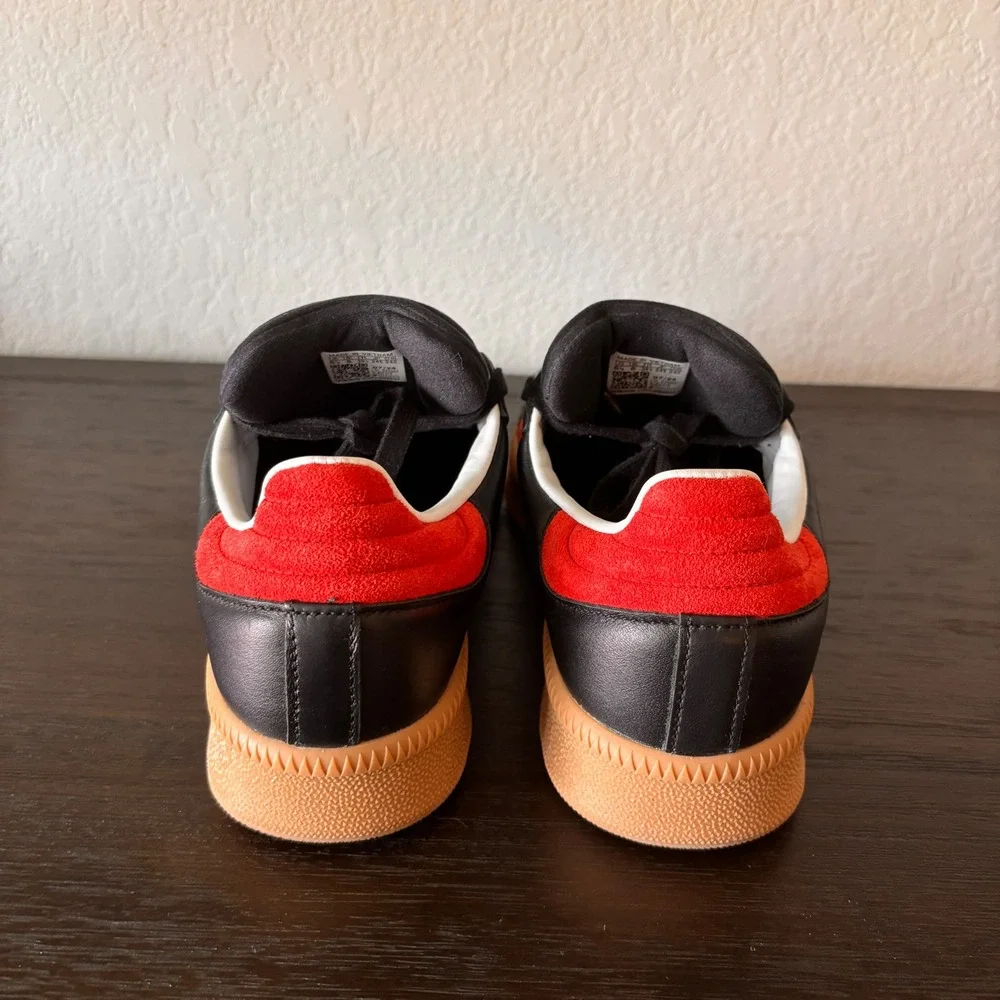 Adidas Sneakers Samba RM 6.5 Leather Suede Black Red Gum Sole Blokecore Retro